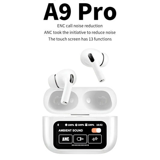 A9 Pro High Quality  Wireless AirPods With Smart Touch Screen